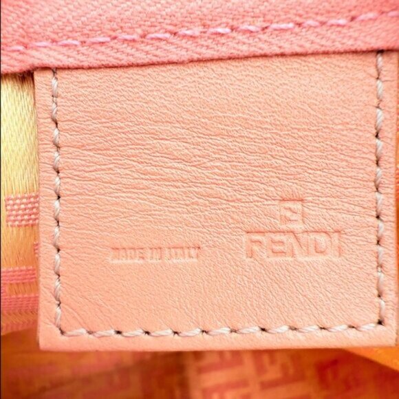 Fendi Zucca Zuccino Pink Canvas Pochette Shoulder Bag - Picture 15 of 16